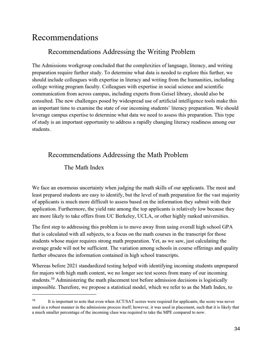 SAWG report page