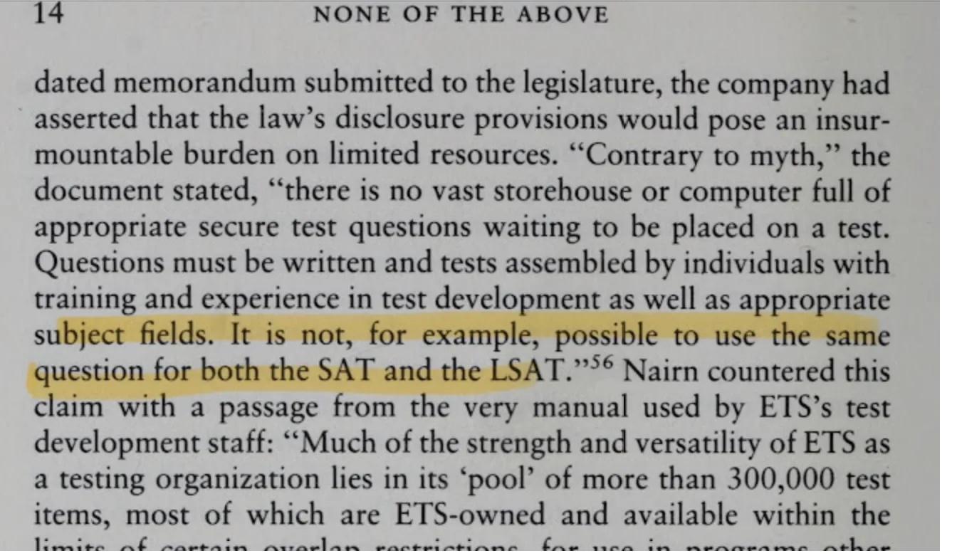Annotated page from None of the Above