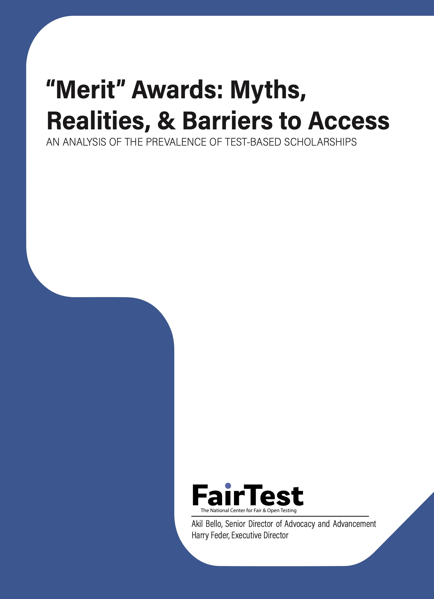 Cover of "Merit" Awards: Myths, Realities, & Barriers to Access